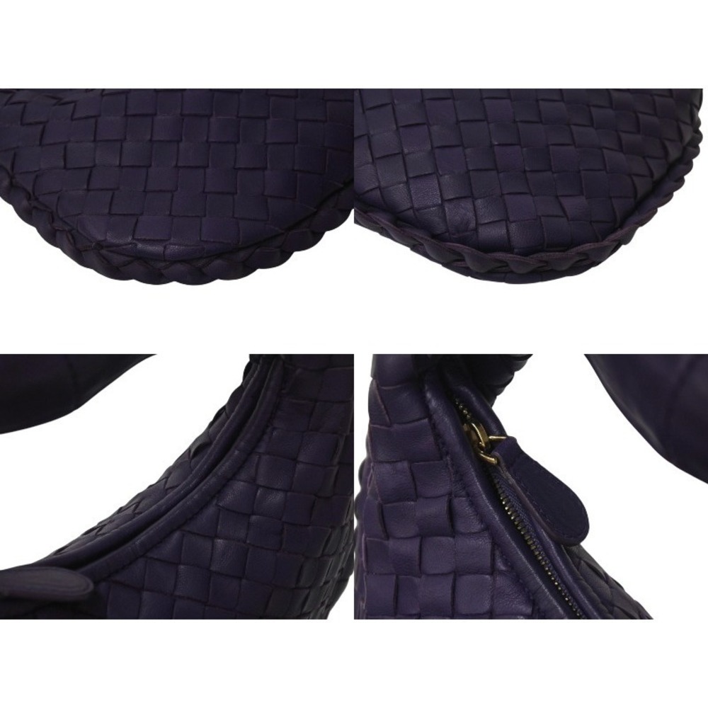 BOTTEGA VENETA Intrecciato Hobo Handbag Purple Leather - Picture 9 of 9